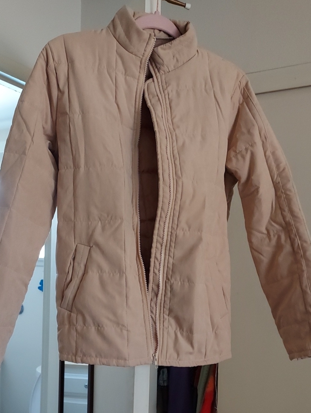 Women's Lightweight Quilted Jacket - Beige